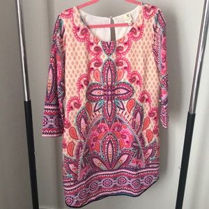 Pink owl paisley dress
